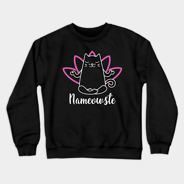 Namaste Humor. Yoga Cat. Crewneck Sweatshirt by KsuAnn